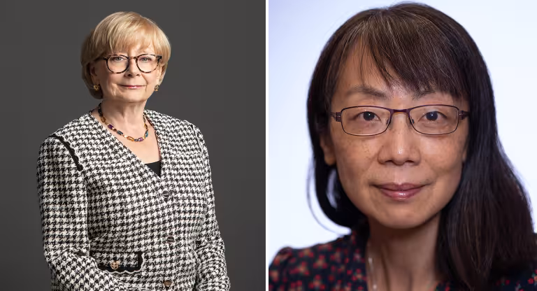 Headshot of Pamela Goodwin and Mei Zhen
