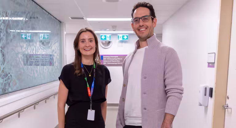 Fellowship Director Dr. Zane Gallinger, with second-year fellow Dr. Cathy McShane at Mount Sinai Hospital