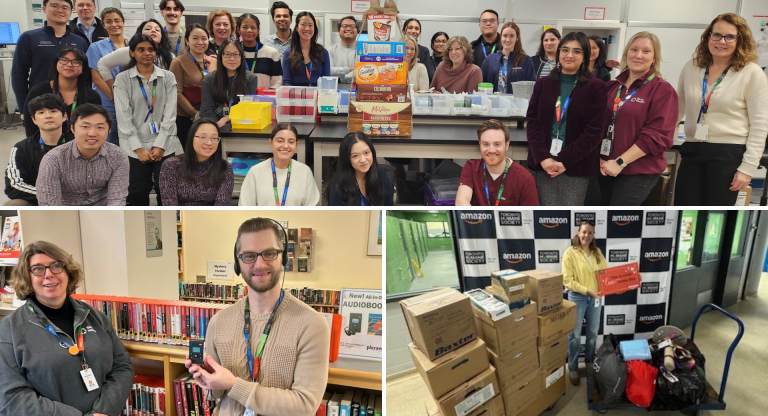 A collage of three photos of people who work at Sinai Health