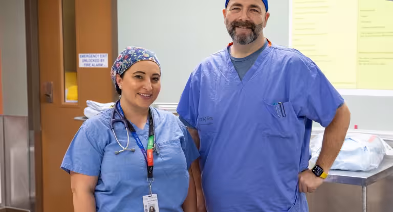 Obstetric Anesthesia Fellow Margarita Vladimirova Blajeva with Fellowship Director Dr. Ronald George.