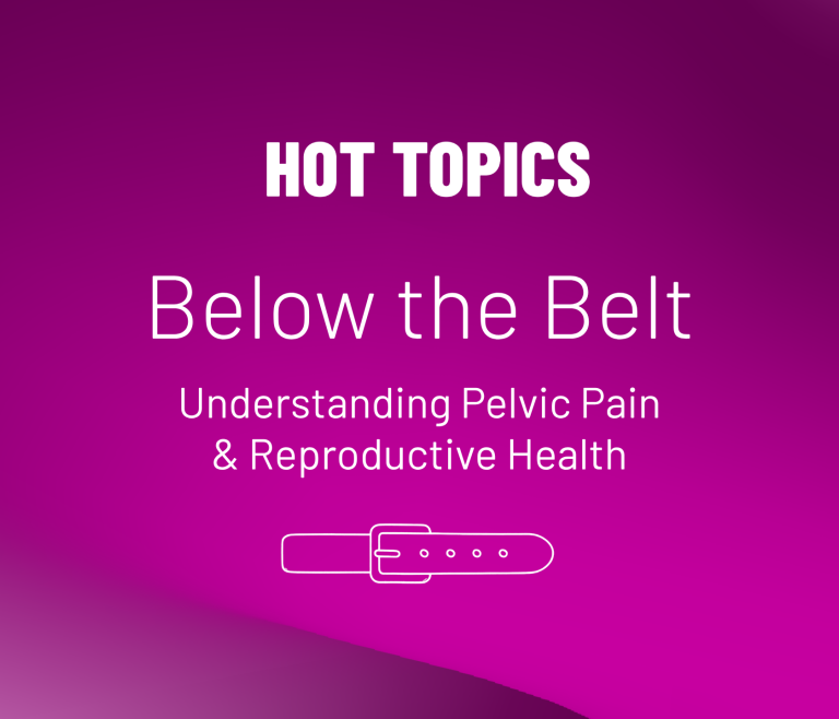Text that reads Hot Topics Below The Belt and a belt icon
