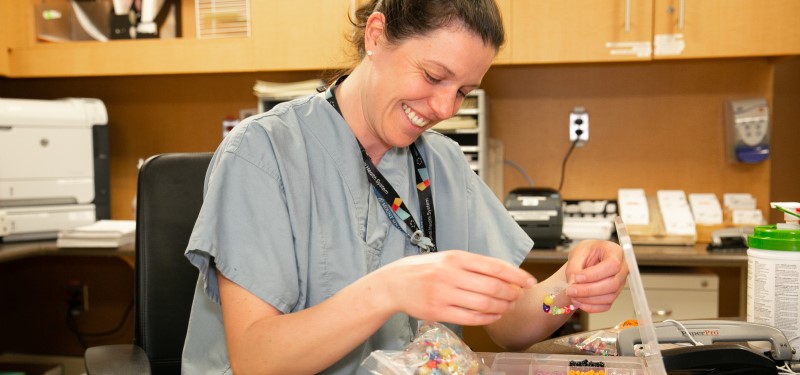 Nurse uses journey beads to celebrate her colleagues in the NICU