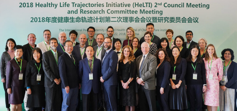 group of scientists participating in Healthy Life Trajectories Initiative (HeLTI)