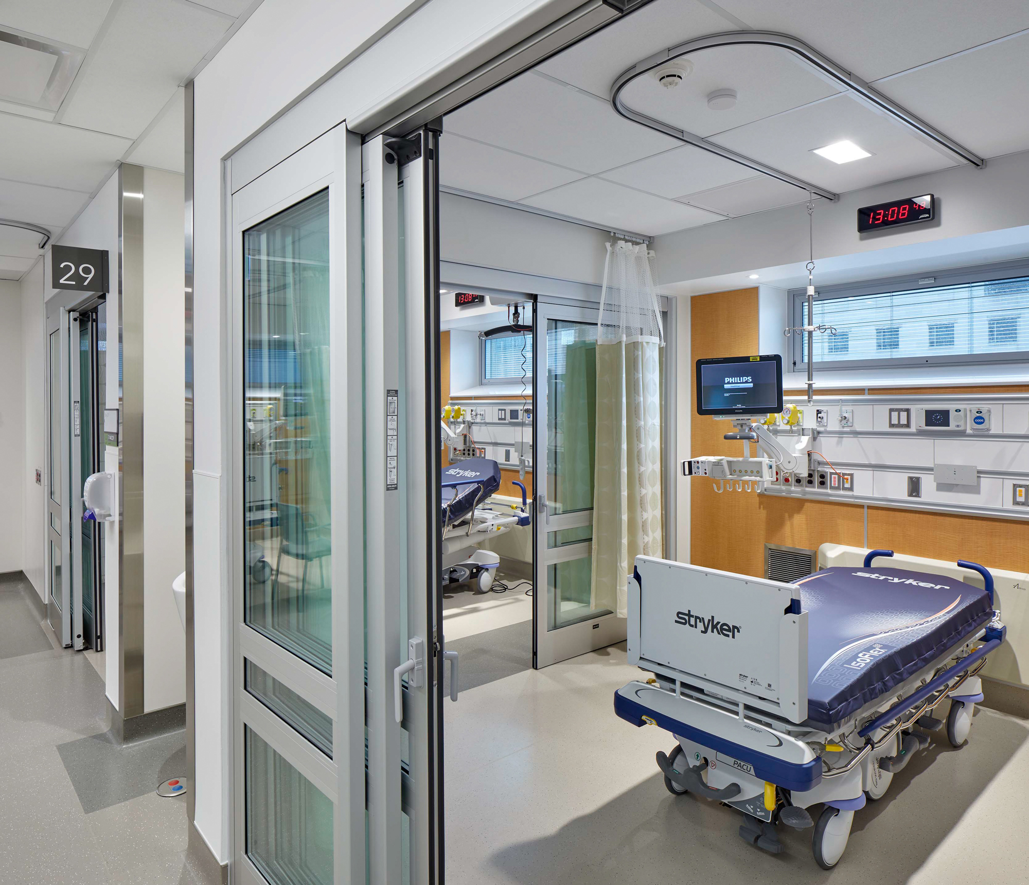 Photo of dedicated patient bays for pre- and post- surgical care for patients